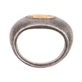450 AD Silver + 22k Roman Signet Ring