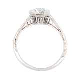1 TIFFANY & CO. Art Deco Platinum Diamond Engagement Ring 1.25ct