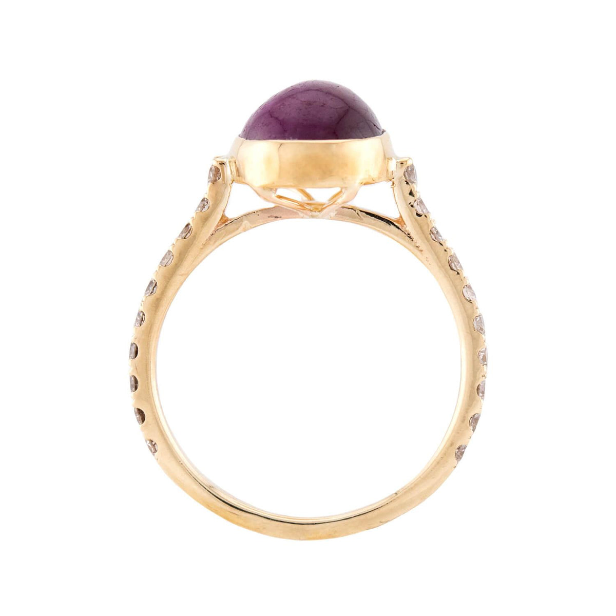 Estate 14k Ruby & Diamond Ring