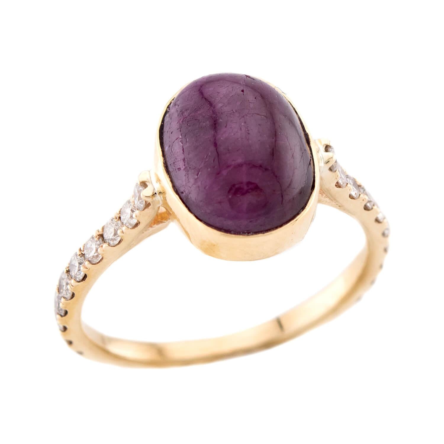 Estate 14k Ruby & Diamond Ring