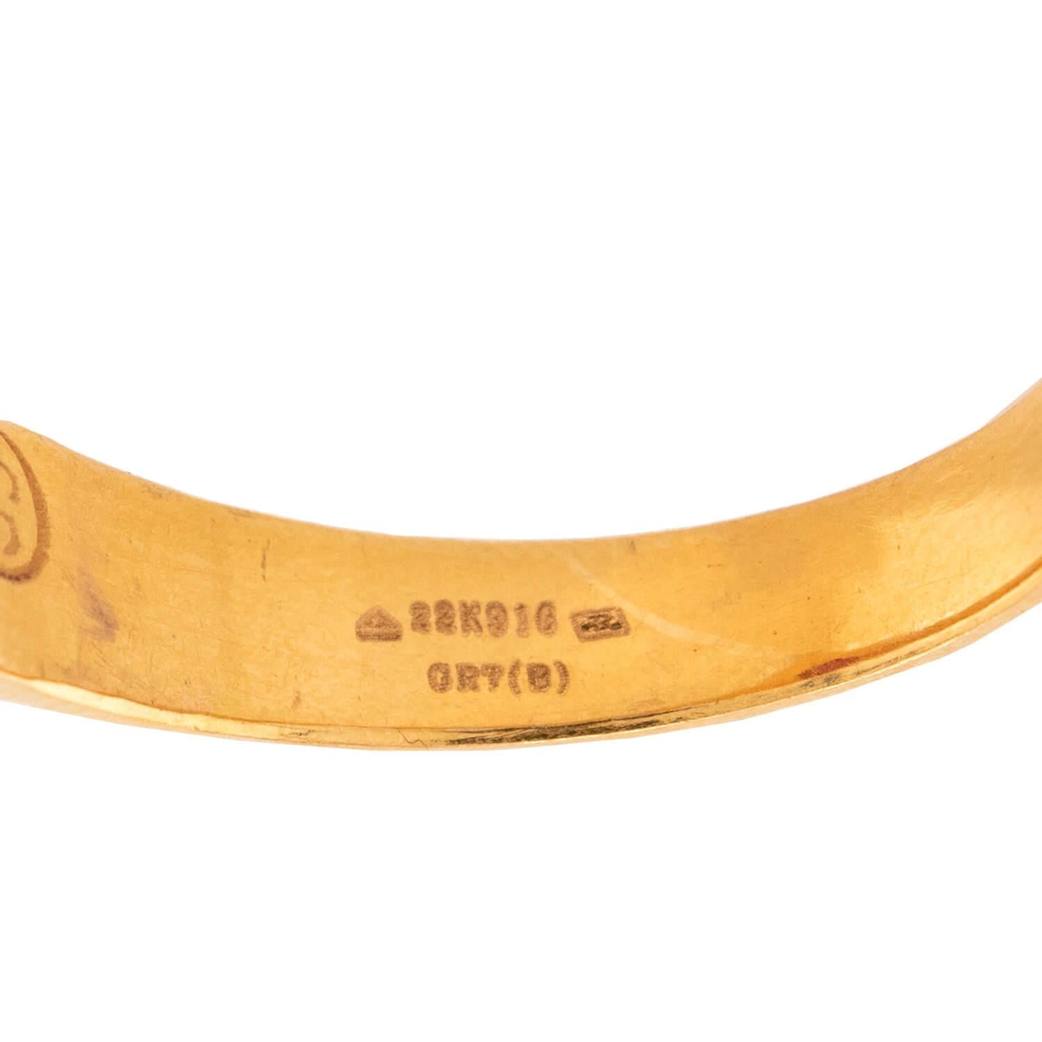 GRT JEWELS Estate Indian 22k Ruby Ring