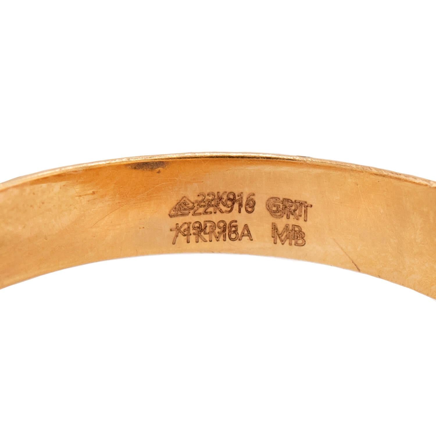 GRT JEWELS Estate Indian 22k Sapphire Ring