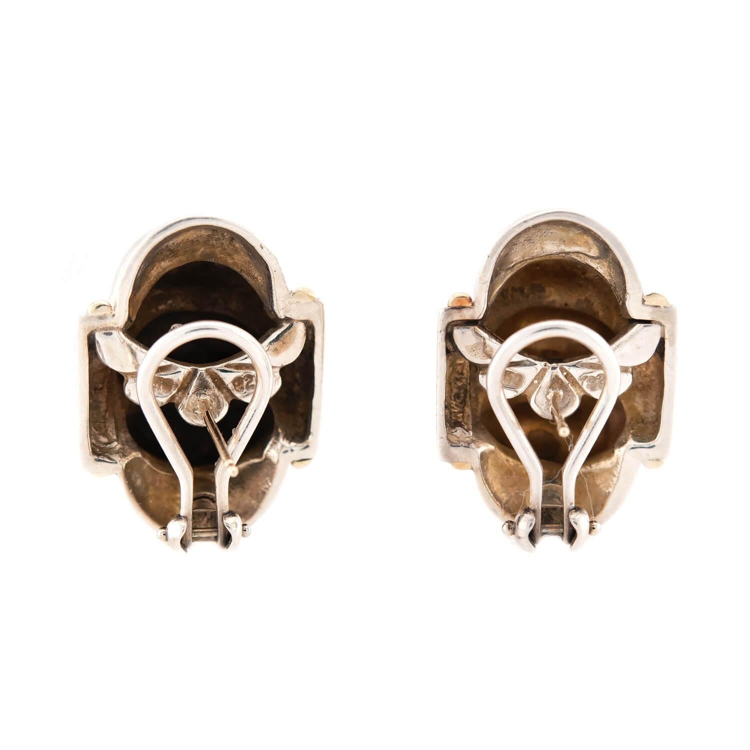 LAGOS Estate 18k/Sterling Silver Bubble Ring & Earring Set