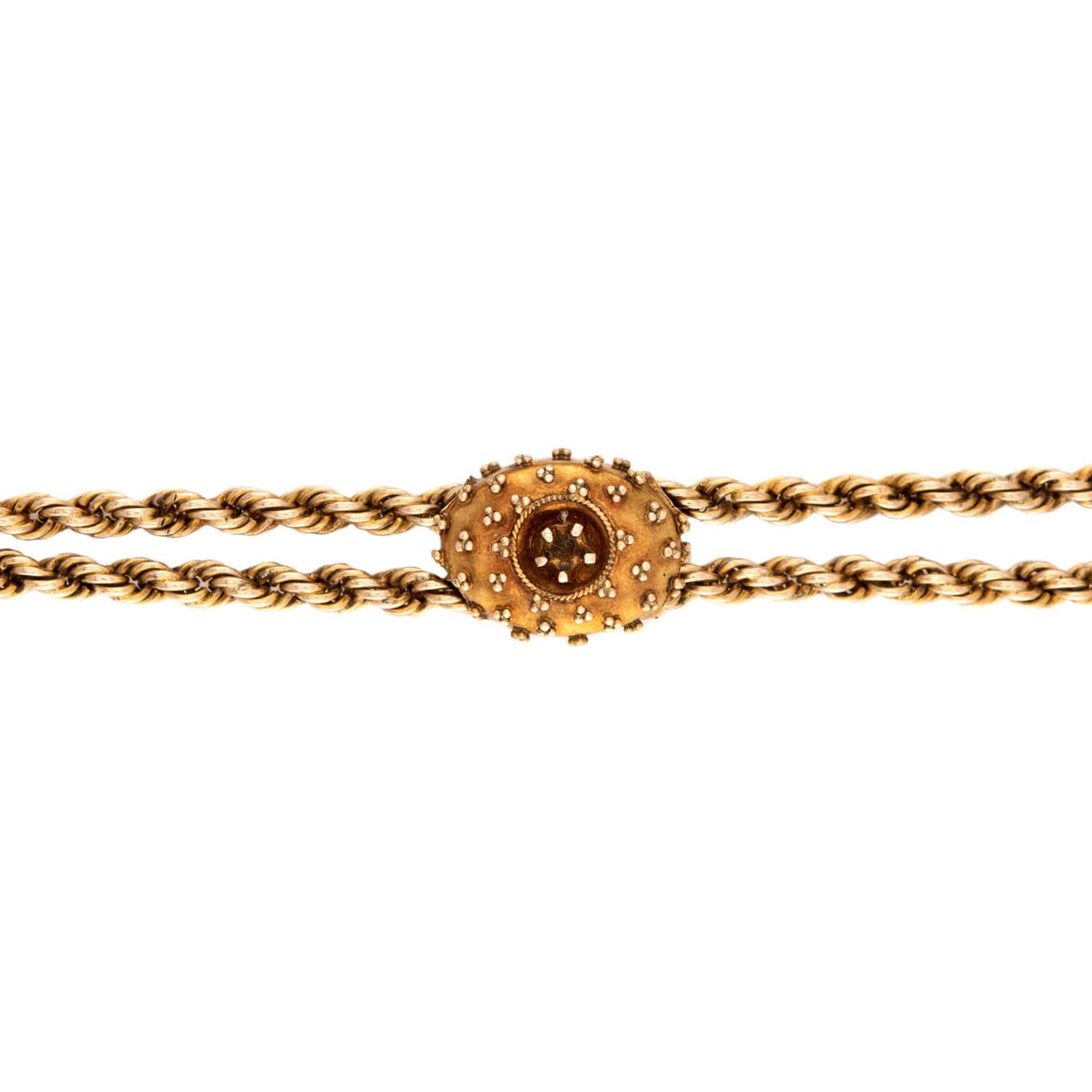 Art Nouveau Gold-Filled Slide Chain Necklace 50"