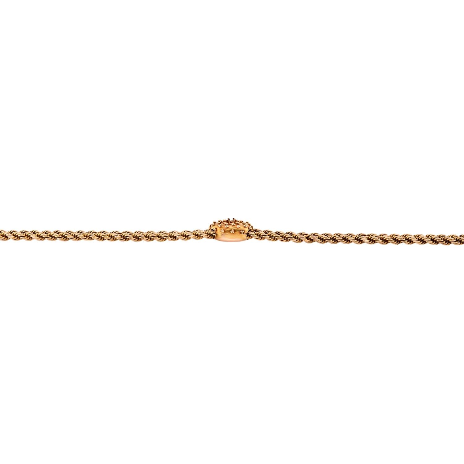 Art Nouveau Gold-Filled Slide Chain Necklace 50"