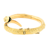 Victorian 14k Hinged Snake Bangle Bracelet 32.8g