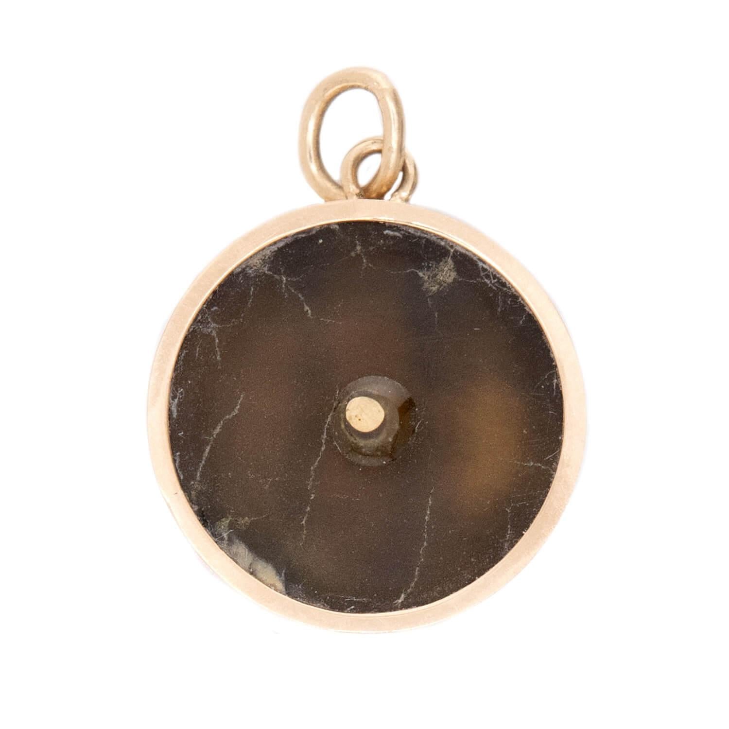 Victorian 14k Mother of Pearl & Pearl Snake Pendant/Charm