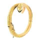 Victorian 14k Hinged Snake Bangle Bracelet 32.8g