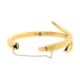 Victorian 14k Hinged Snake Bangle Bracelet 32.8g