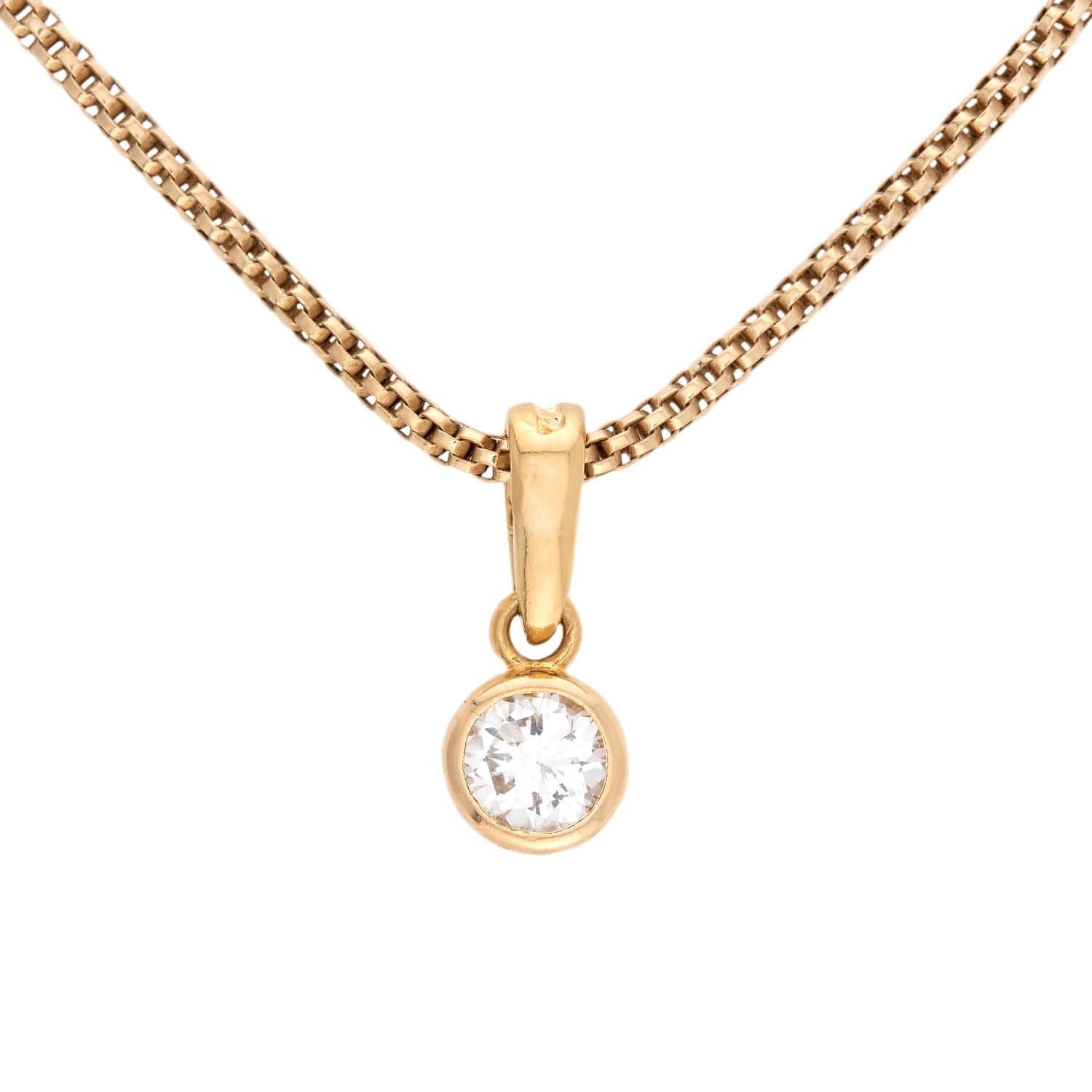 ADLER Estate 18k/14k Diamond Pendant Necklace
