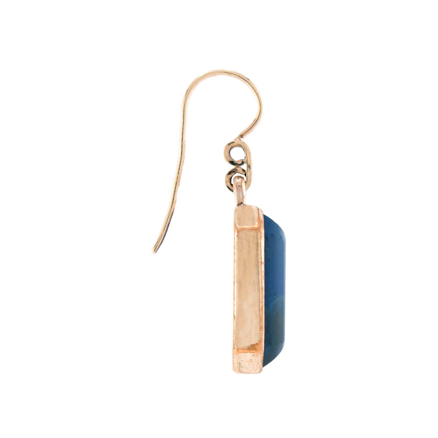 Estate 14k Sodalite Dangle Earrings