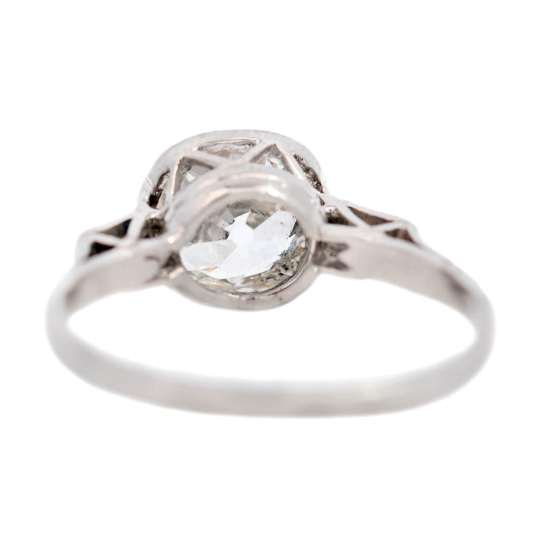1 Edwardian Platinum Diamond Engagement Ring 2.06ct