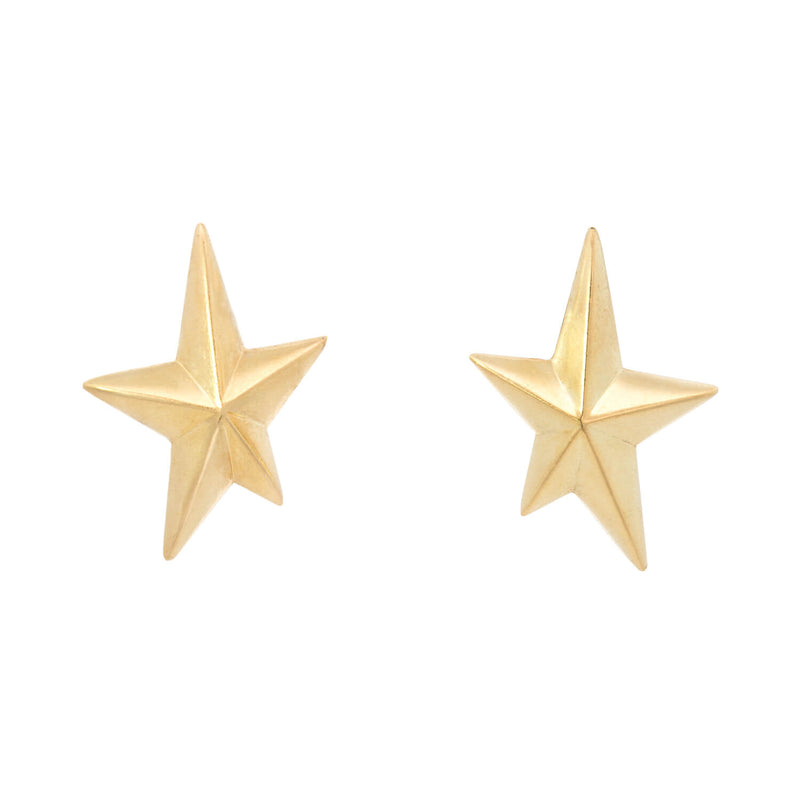 Estate 18k “Tiffany Style” Star Earrings 8.7dtw