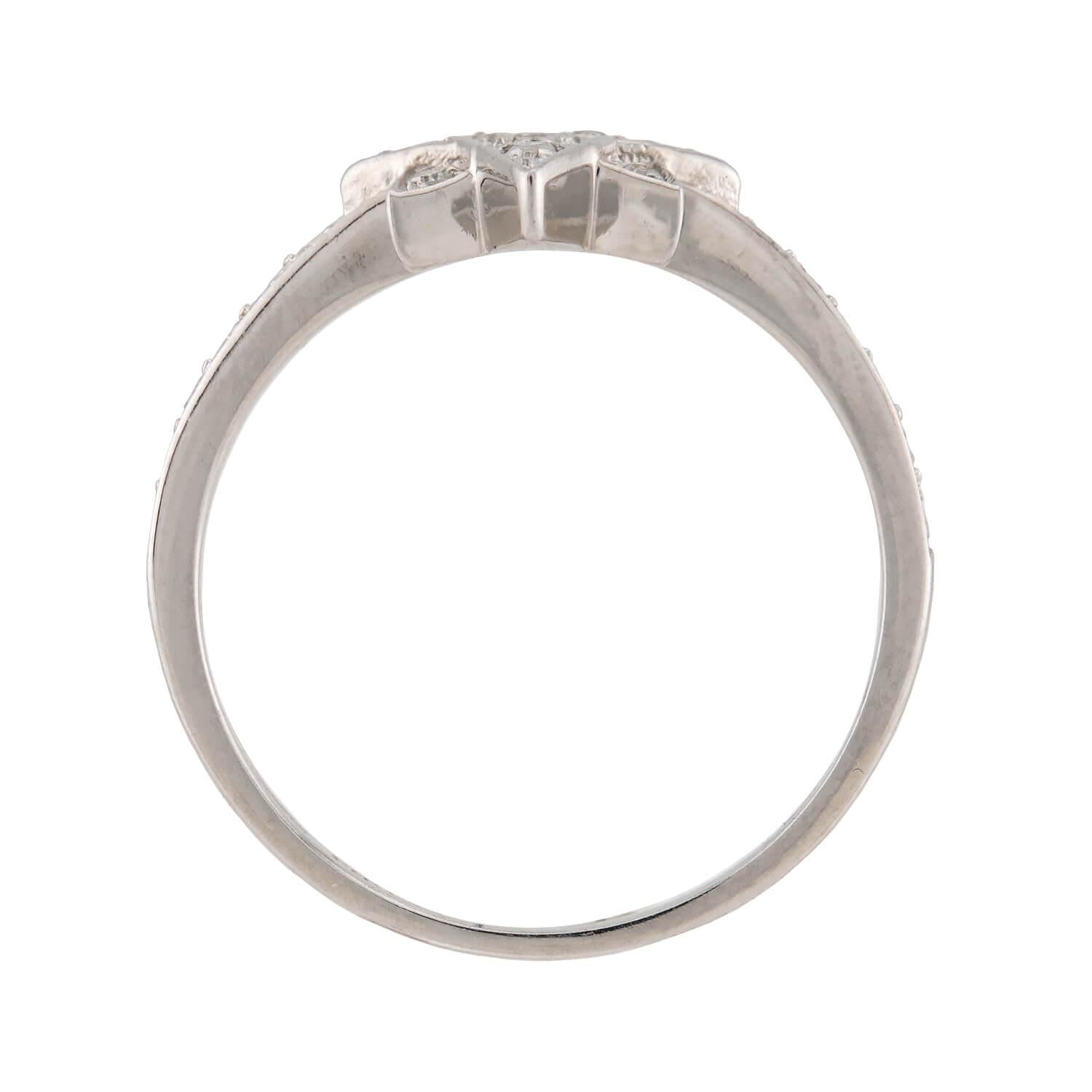 Estate 14k Diamond Starburst-Motif Ring