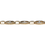 Edwardian 14kt/Sterling Diamond Encrusted Link Bracelet 1.75ctw