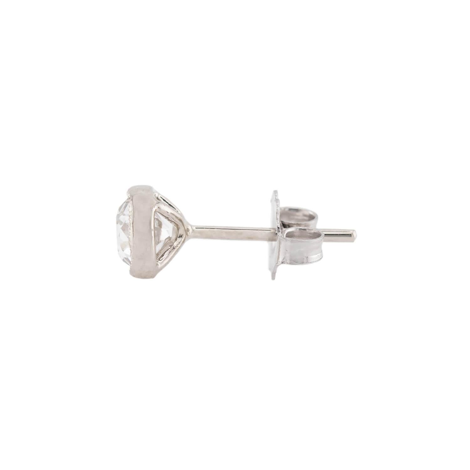 Estate 18k Diamond Stud Earrings