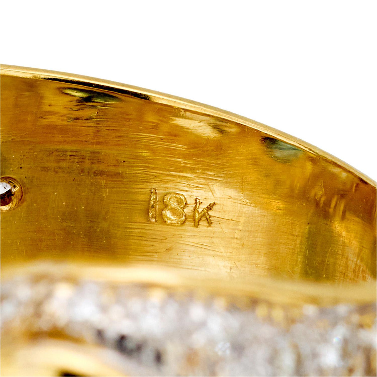 Vintage 18k Diamond and Sapphire Statement Ring