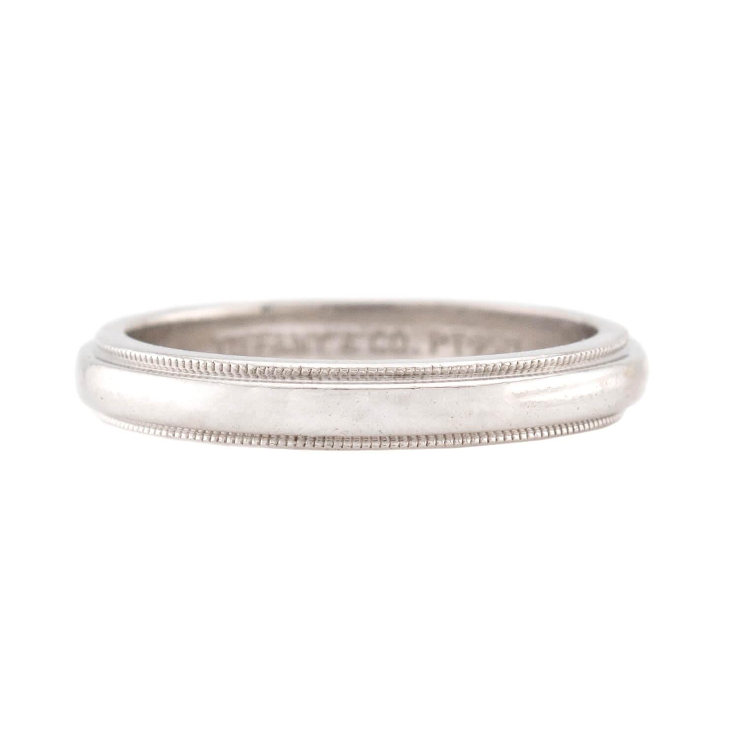 TIFFANY & CO. Estate Platinum Wedding Band