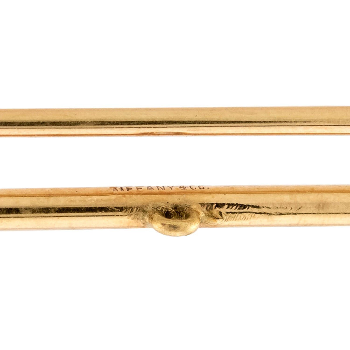 TIFFANY & CO. Edwardian 14K Pearl Golf Club Bar Pin