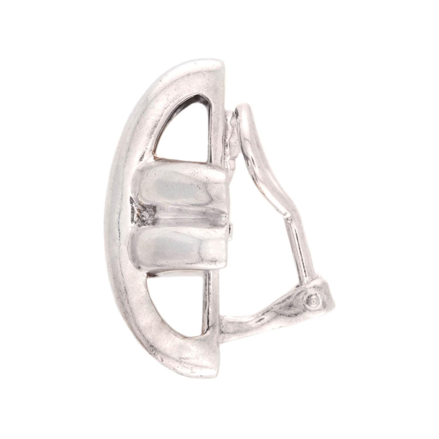 TIFFANY & CO. Estate Sterling Silver Knot Motif Earrings