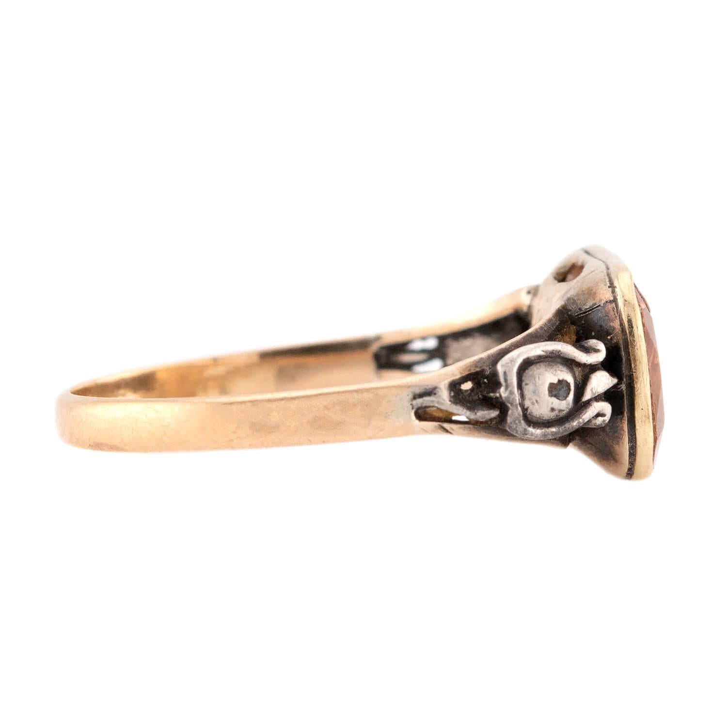 Georgian 14k/Sterling Silver Topaz Ring