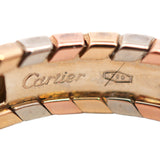 CARTIER Estate 18k Tri-Color Gold & Diamond Chevron Ring