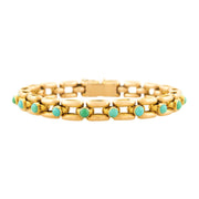 Victorian 15k Turquoise Line Bracelet