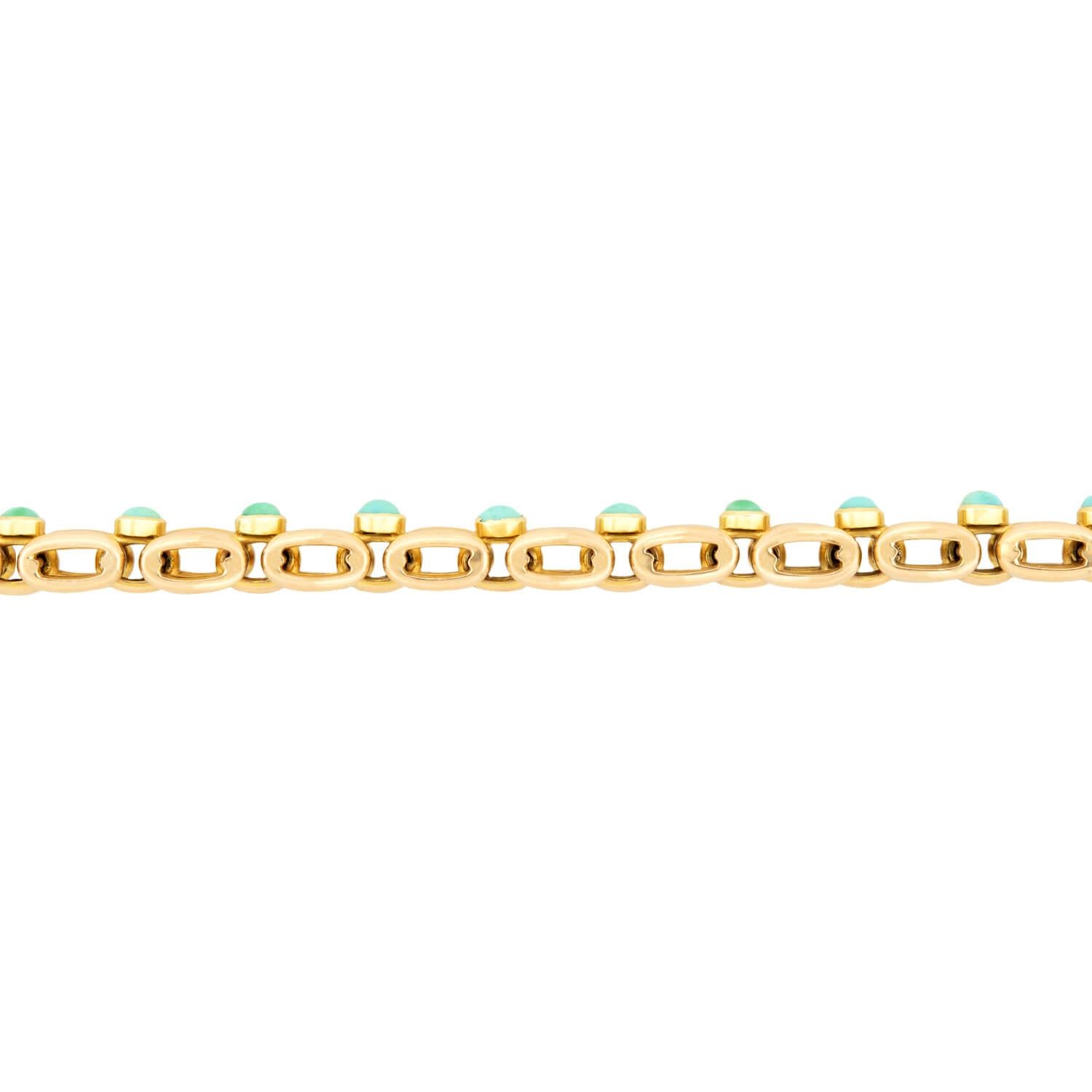 Victorian 15k Turquoise Line Bracelet