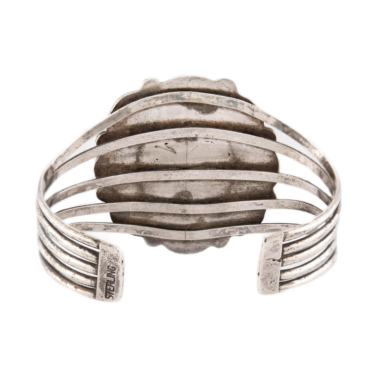 Vintage Sterling Silver Native American Turquoise Cuff Bracelet