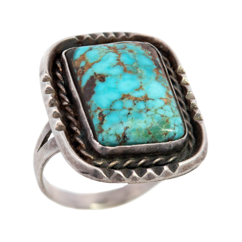 Vintage Native American Sterling + Turquoise Ring