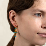 Victorian 18k Gold and Turquoise Earrings