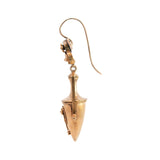 Victorian English 15kt Gold Urn Earrings