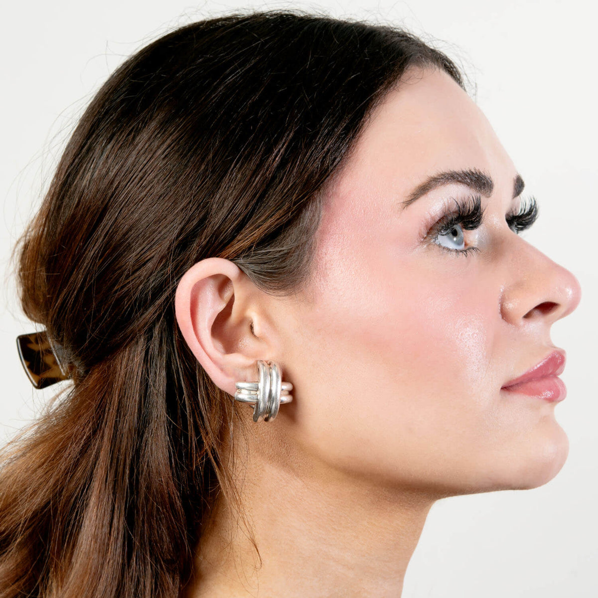 TIFFANY & CO. Estate Sterling Silver Knot Motif Earrings