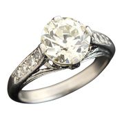 Art Deco Style Platinum Diamond Engagement Ring 1.85ct
