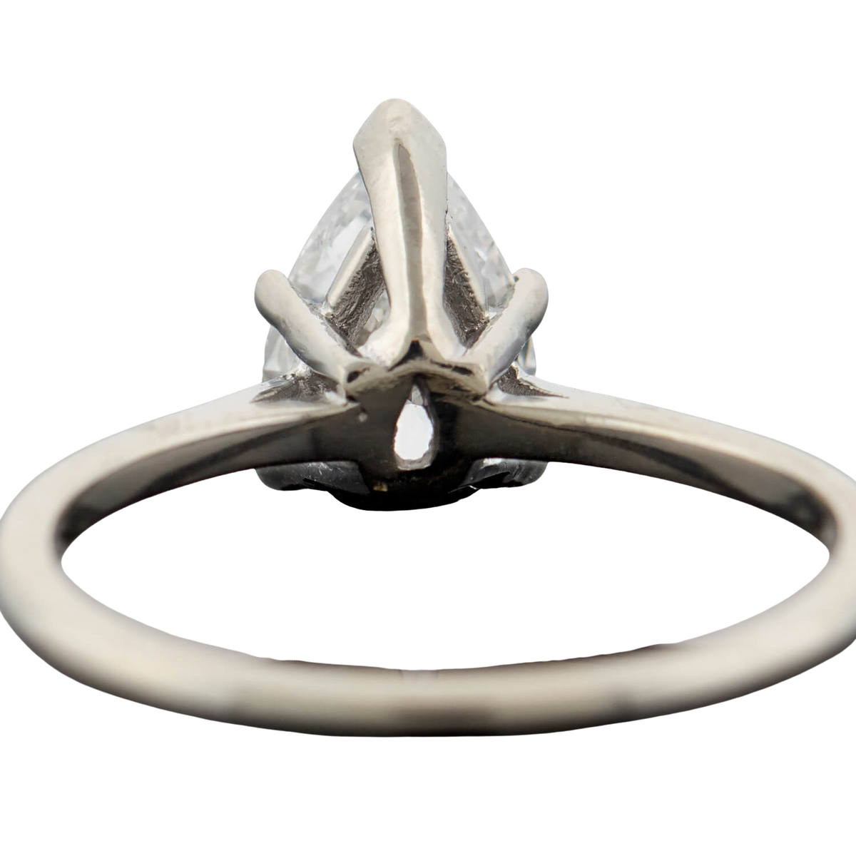 Retro 14k Pear Cut Diamond Ring 1.42ctw