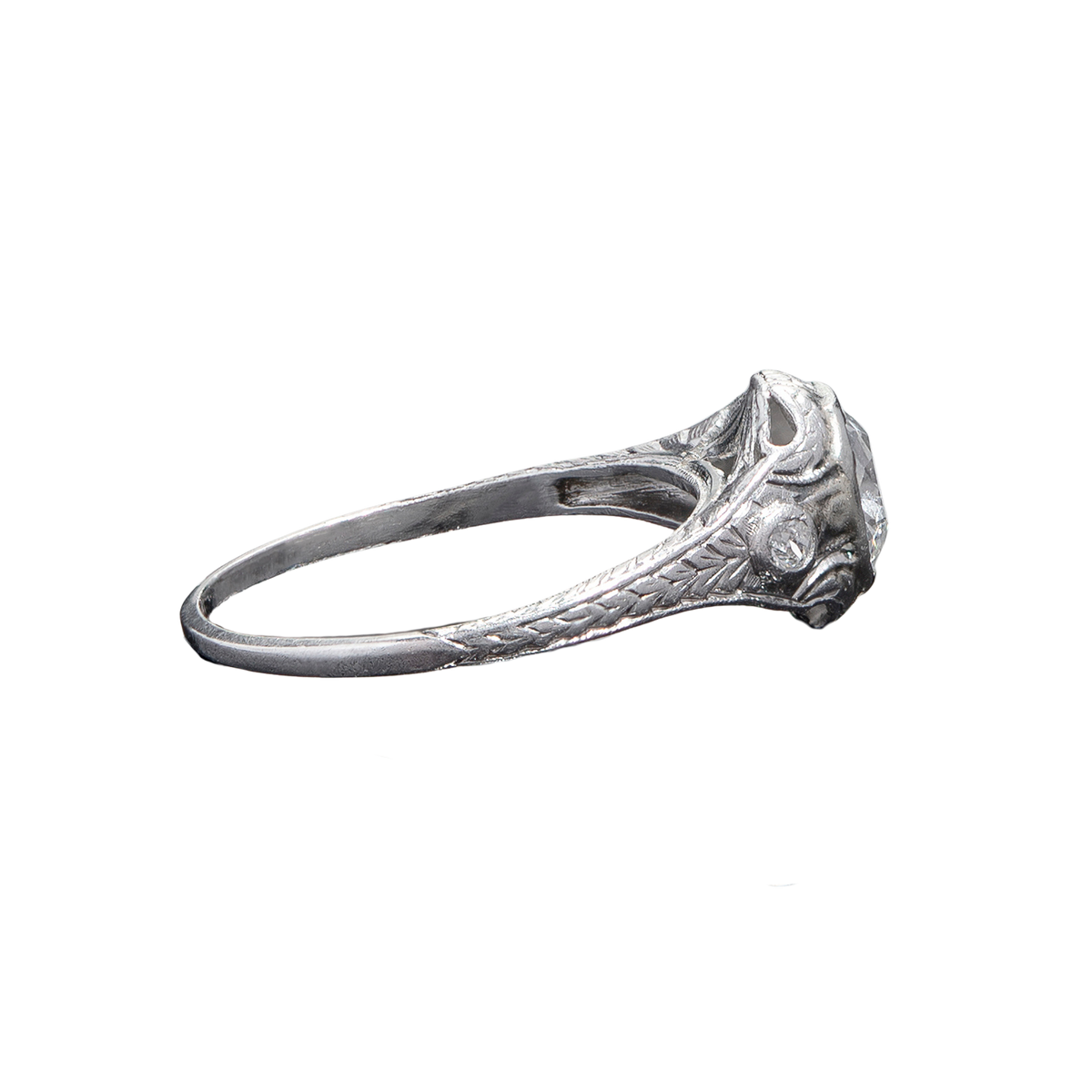 Art Deco Platinum & Diamond Engagement Ring 1.02ct