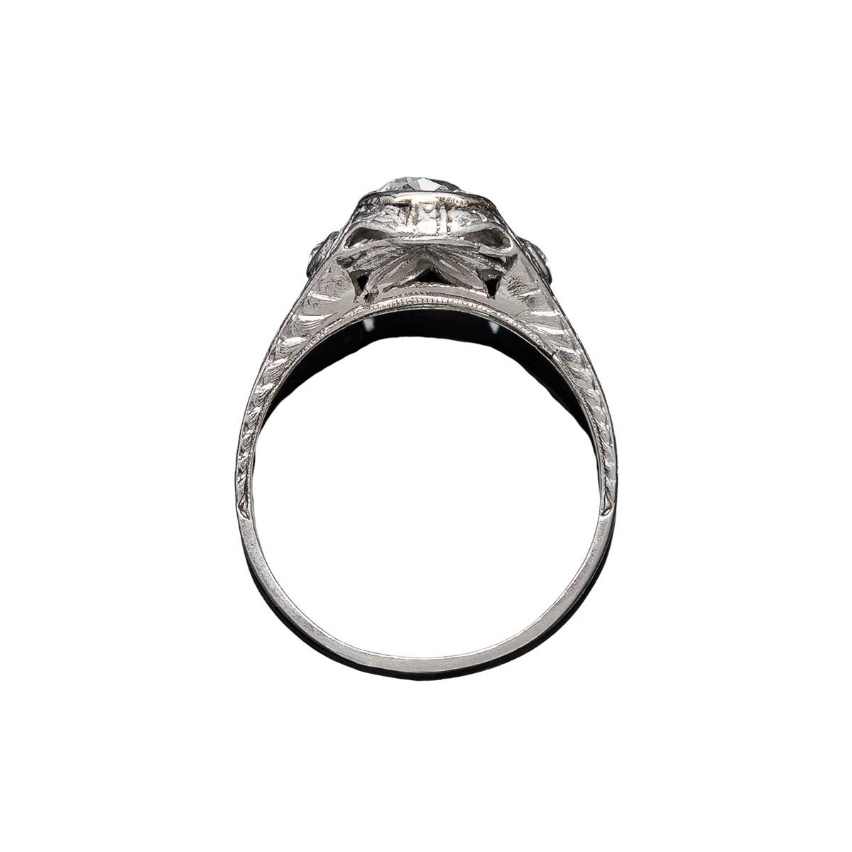 Art Deco Platinum & Diamond Engagement Ring 1.02ct