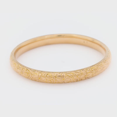 RIKER BROS. Art Nouveau 14k Bangle