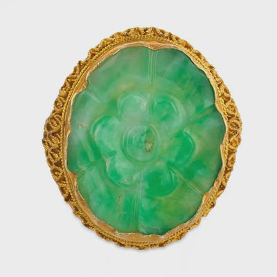 Estate 14k Jade Ring