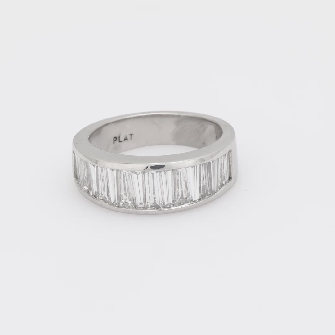 Estate Platinum Diamond Half Band