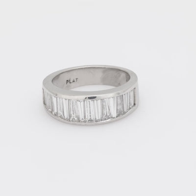 Estate Platinum Diamond Half Band