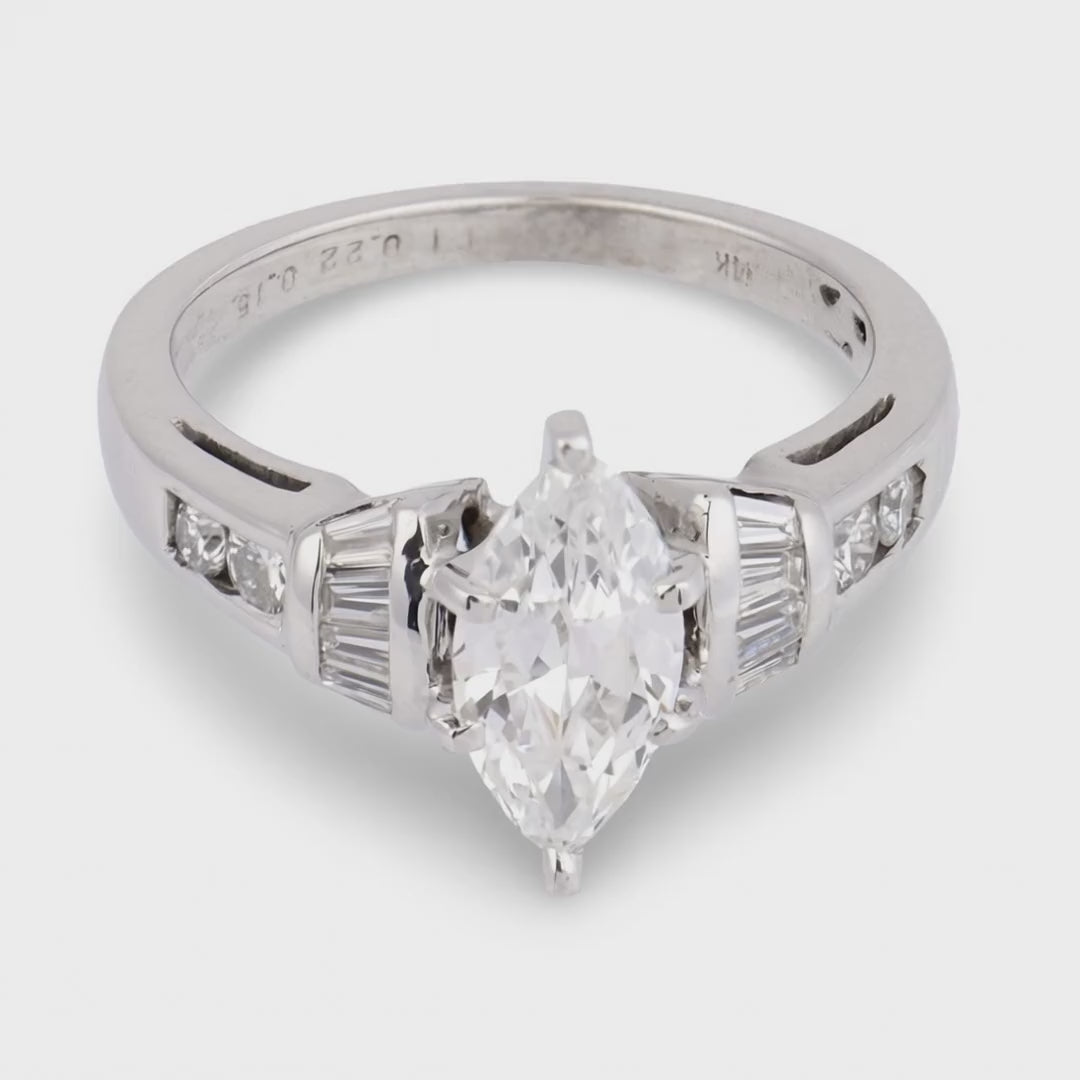 Vintage 14k Diamond Engagement Ring .80ct