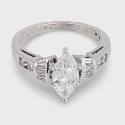 Vintage 14k Diamond Engagement Ring .80ct