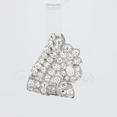 Edwardian Platinum Diamond Fur Clip
