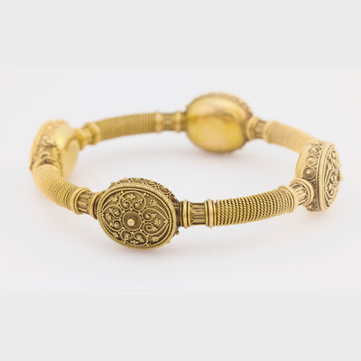 Victorian 15k Etruscan Bangle