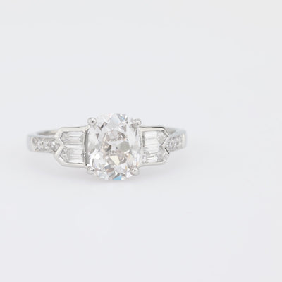 SOPHIA D Estate Platinum GIA Diamond Engagement Ring 1.58ct