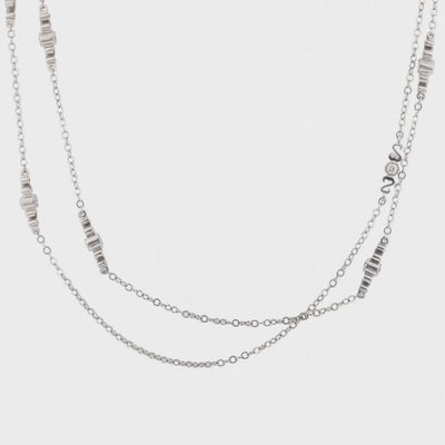 Estate Platinum "Diamonds-by-the-Yard" Necklace