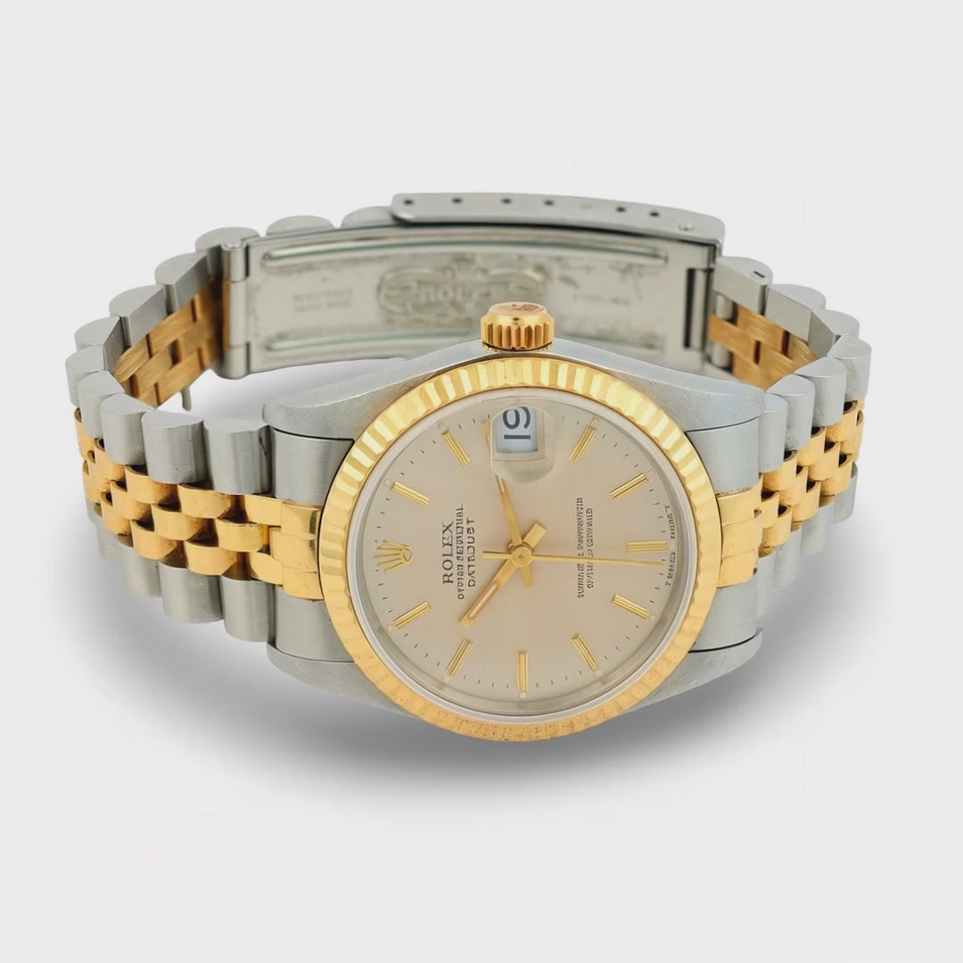 ROLEX Estate 18K/Stainless Steel Lady Datejust Wristwatch