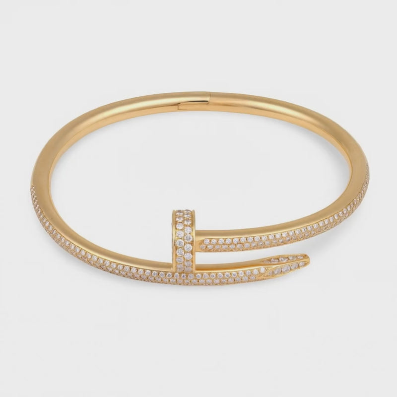 CARTIER Estate 18k Diamond Juste Un Clou Bracelet