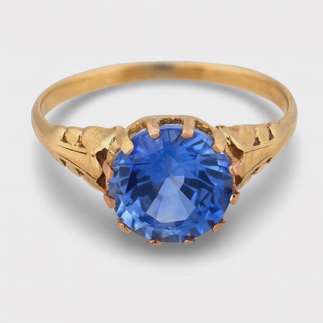 Victorian 18k Sapphire Ring
